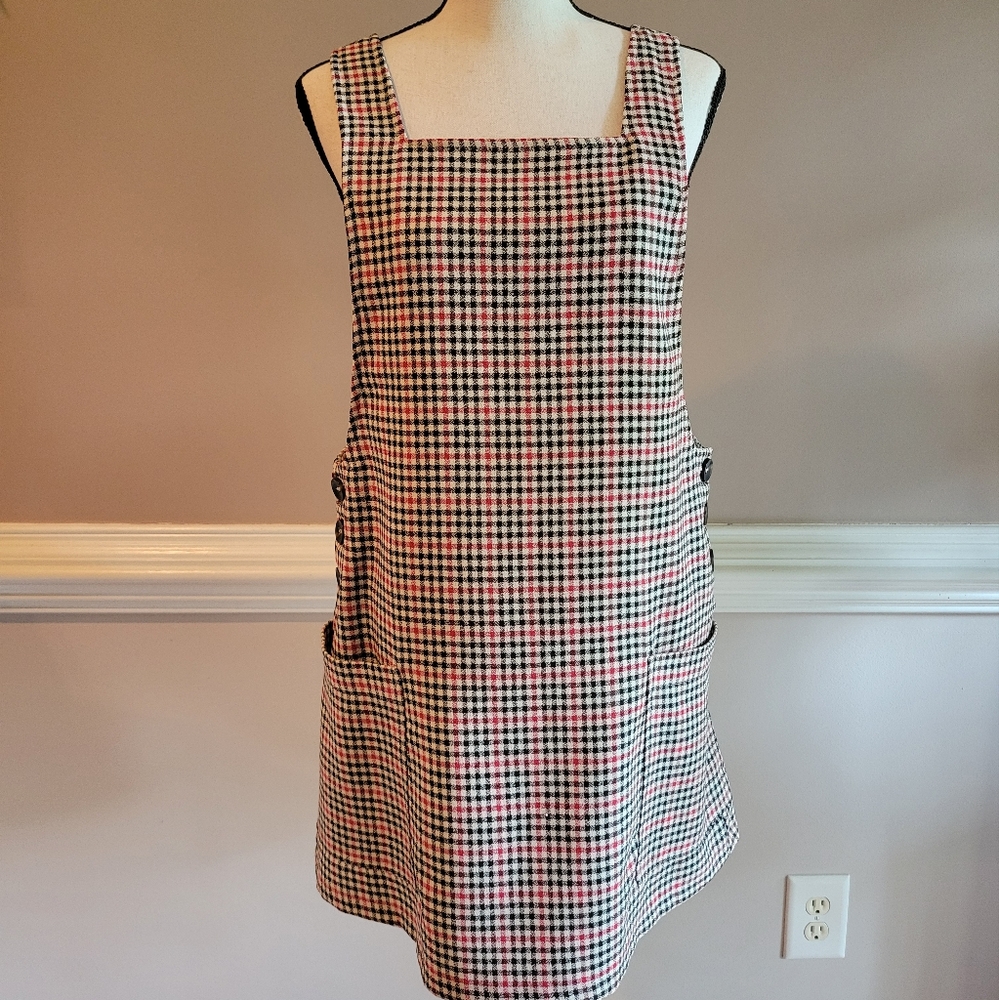 Urban Outfitters Plaid Mini Dress - Black, Red, White